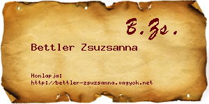 Bettler Zsuzsanna névjegykártya
